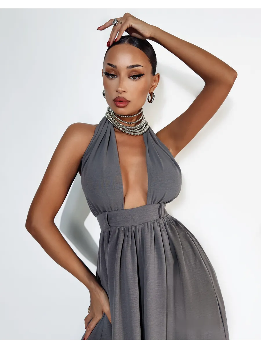 Комбинезон вечерний с брюками палаццо